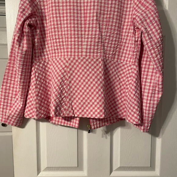 NWOT Issac Mizrahi Live Gingham Jacket - Picture 12 of 16